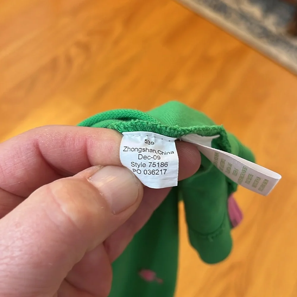 Lilly Pulitzer chic fit palm tree embroidered s/s green polo shirt size M - Picture 8 of 8